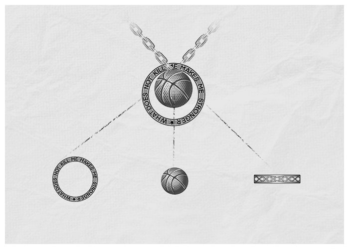 Basketball Charm Necklace