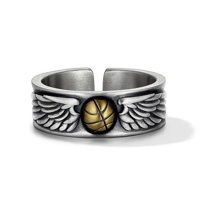 (image for) Basketball Wedding Ring in Sterling Silver